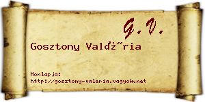 Gosztony Valéria névjegykártya